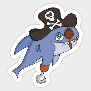 Pirate Shark Sticker